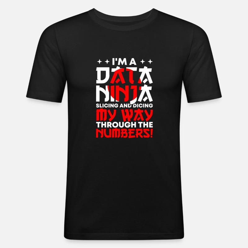 Daten Analytiker Datenschutz Beauftragter - Männer Slim Fit T-Shirt - Schwarz