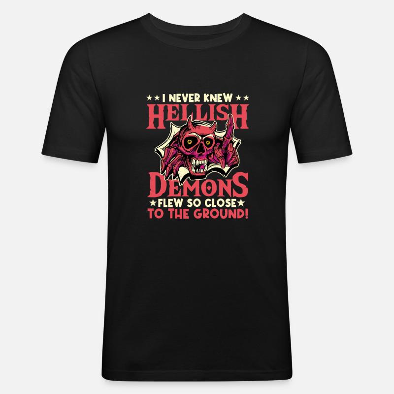 Goth Emo - Männer Slim Fit T-Shirt - Schwarz