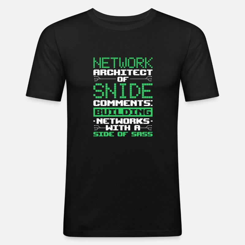 Network Engineer - Männer Slim Fit T-Shirt - Schwarz