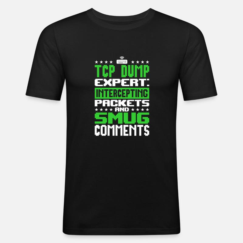 Network Engineer - Männer Slim Fit T-Shirt - Schwarz