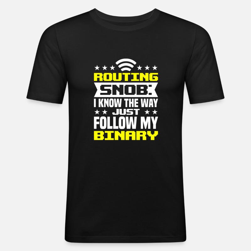 Network Engineer - Männer Slim Fit T-Shirt - Schwarz