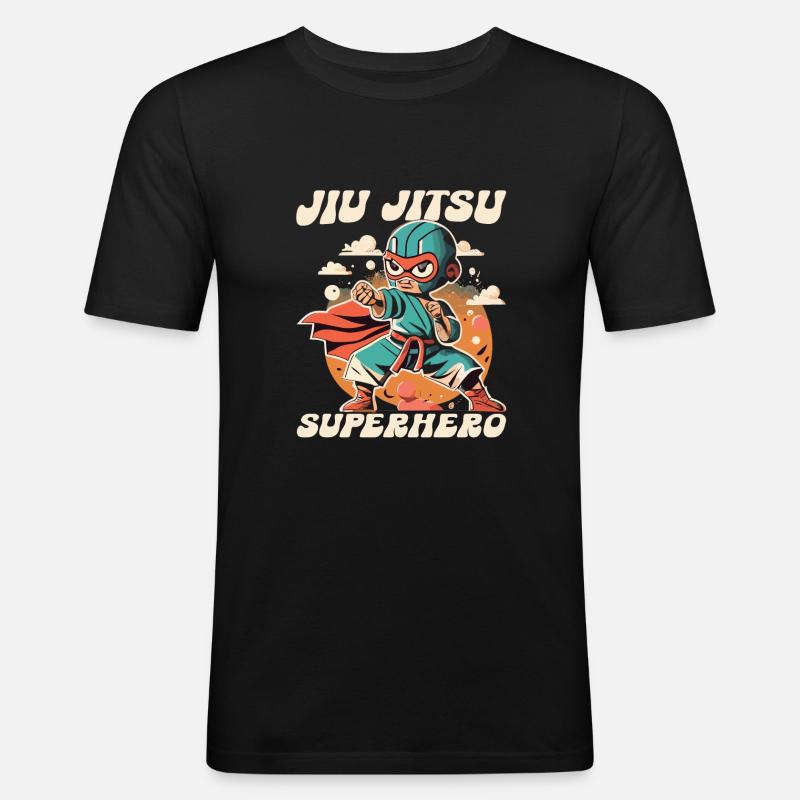 Jiu Jitsu - Männer Slim Fit T-Shirt - Schwarz