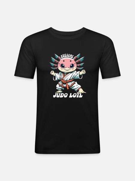Judo - Obcisła koszulka męska - czarny