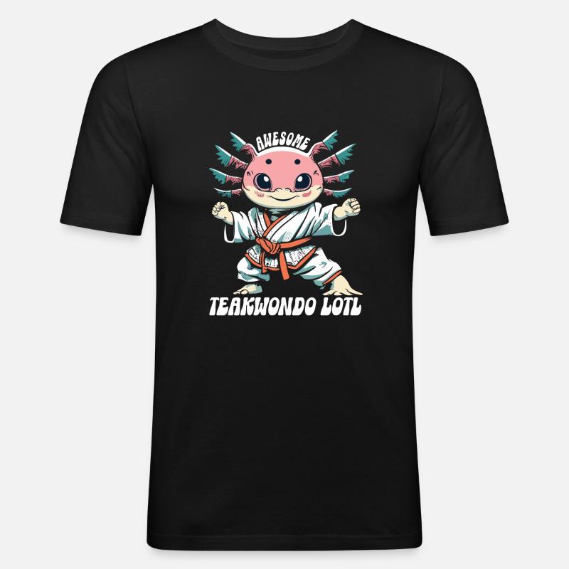 Teakwondo - Männer Slim Fit T-Shirt - Schwarz