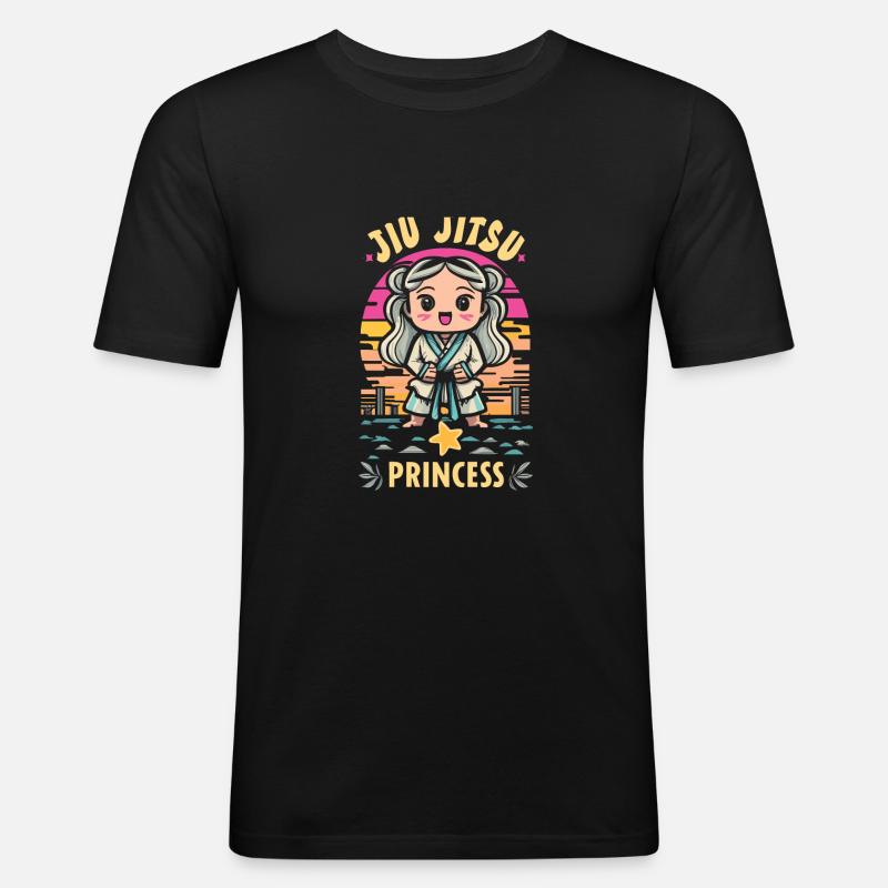 Jiu Jitsu - Männer Slim Fit T-Shirt - Schwarz