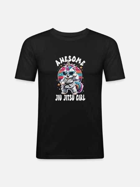 Jiu Jitsu - Männer Slim Fit T-Shirt - Schwarz