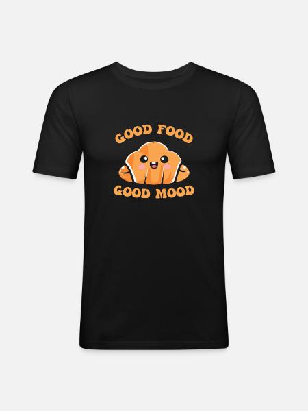 French food - Men's Slim Fit T-Shirt - black
