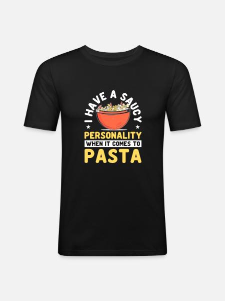 Cuisine italienne - T-shirt près du corps Homme - noir