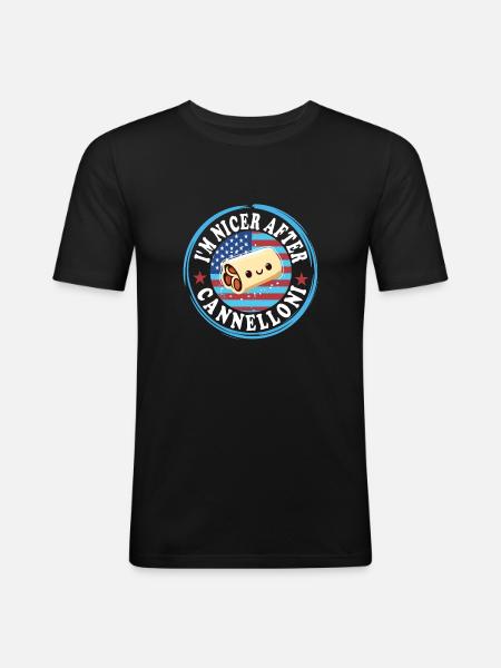 Cuisine italienne - T-shirt près du corps Homme - noir
