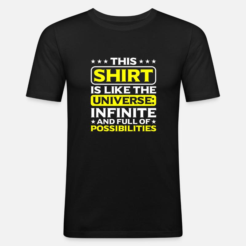 Philosophie - Männer Slim Fit T-Shirt - Schwarz