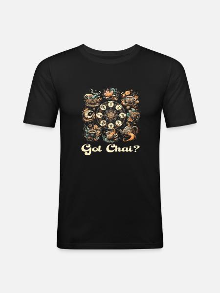 Chai - Men's Slim Fit T-Shirt - black