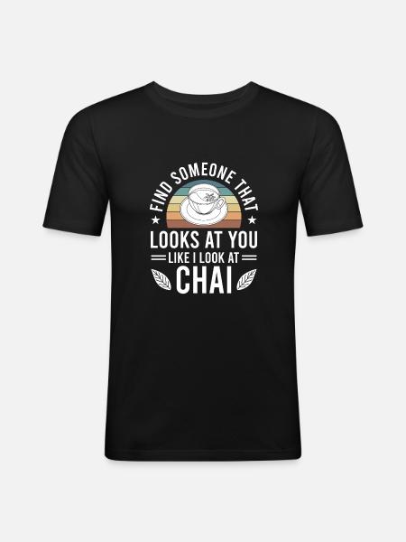 Chai - Men's Slim Fit T-Shirt - black