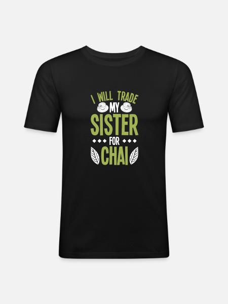 Chai - Men's Slim Fit T-Shirt - black