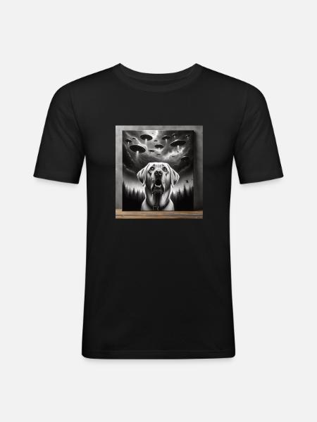 Labrador - Männer Slim Fit T-Shirt - Schwarz