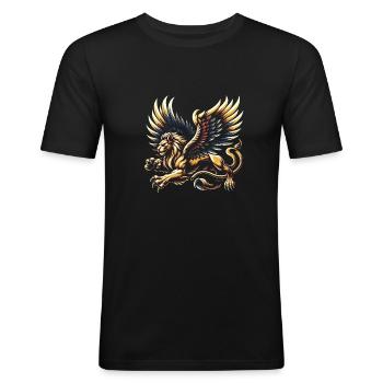 Medieval Market - Men's Slim Fit T-Shirt - black - Front - Nik (191cm)