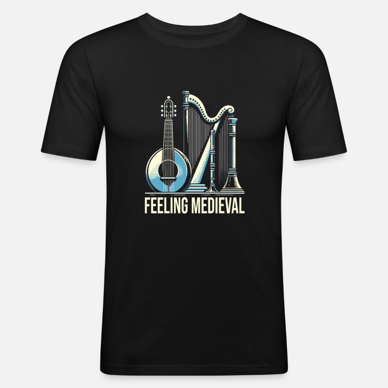 Mittelalter Markt - Männer Slim Fit T-Shirt - Schwarz
