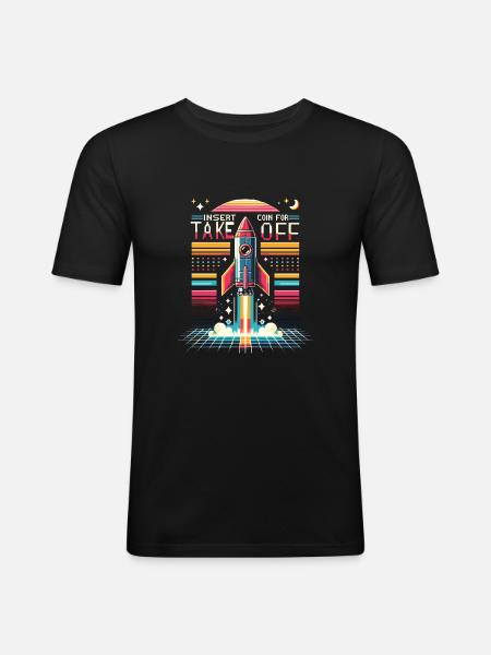 Rocket - Men's Slim Fit T-Shirt - black