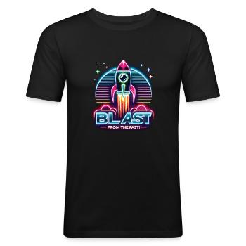 Rocket - Men's Slim Fit T-Shirt - black - Front - Nik (191cm)