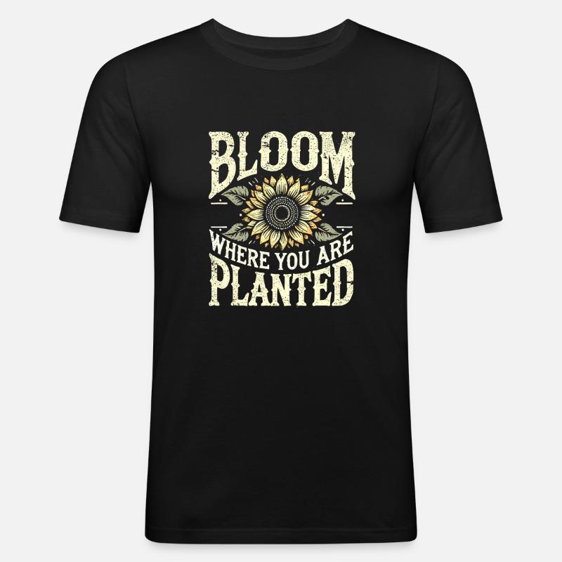 Garten - Männer Slim Fit T-Shirt - Schwarz