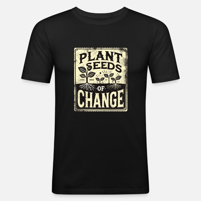 Garten - Männer Slim Fit T-Shirt - Schwarz