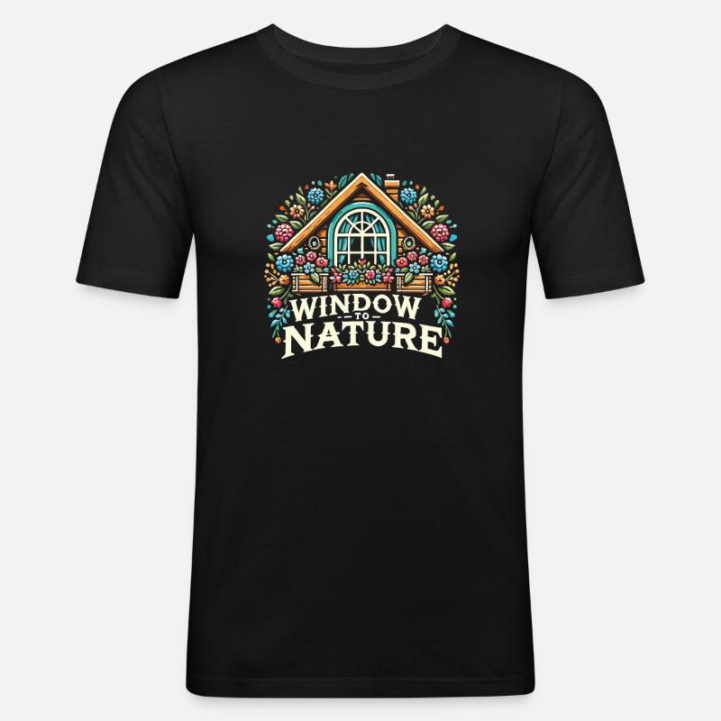 Garten - Männer Slim Fit T-Shirt - Schwarz