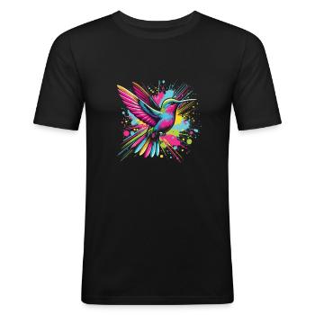 Exotique - T-shirt près du corps Homme - noir - Devant - Nik (191cm)