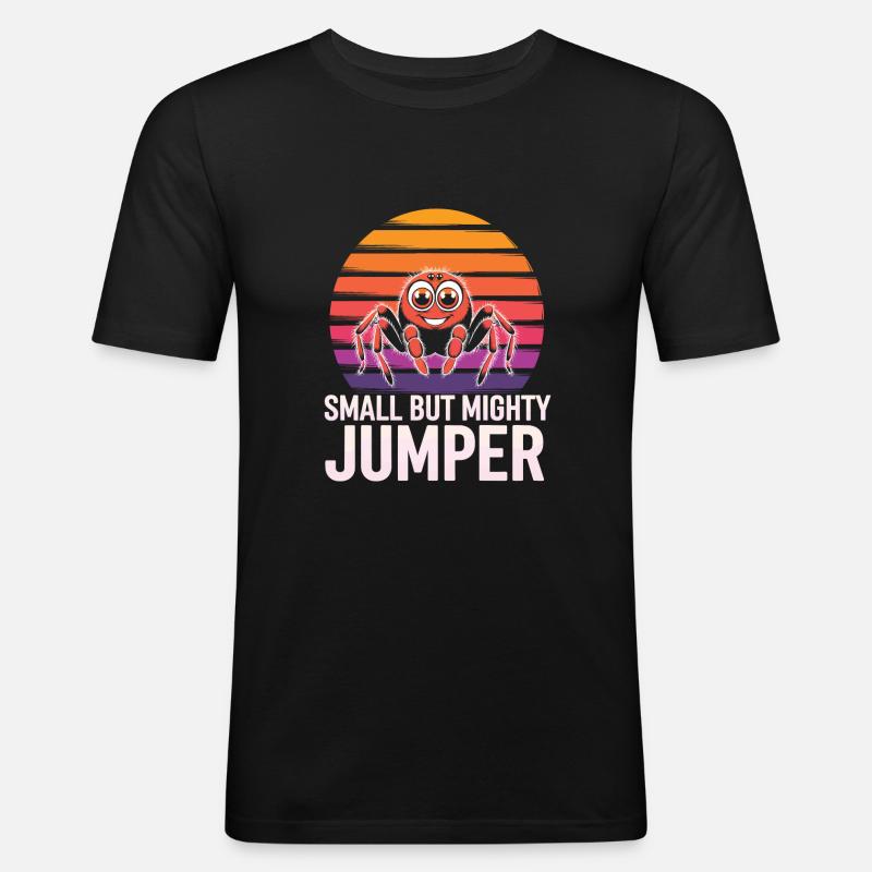 Spinne - Männer Slim Fit T-Shirt - Schwarz