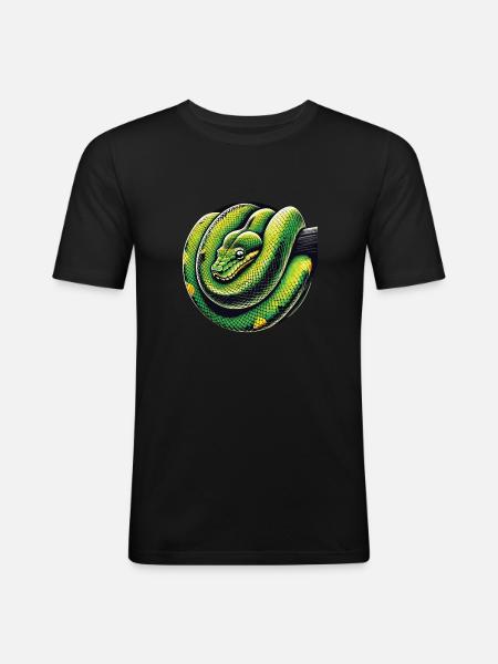 Snake - Men's Slim Fit T-Shirt - black
