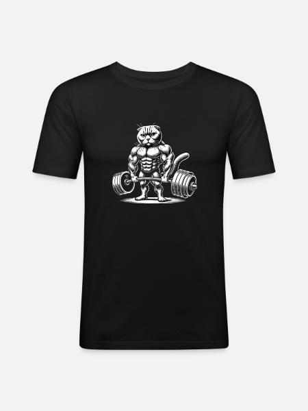 Cat - Men's Slim Fit T-Shirt - black