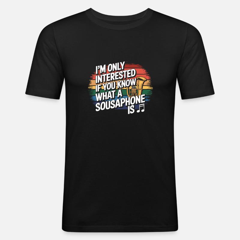 Sousaphone - Männer Slim Fit T-Shirt - Schwarz