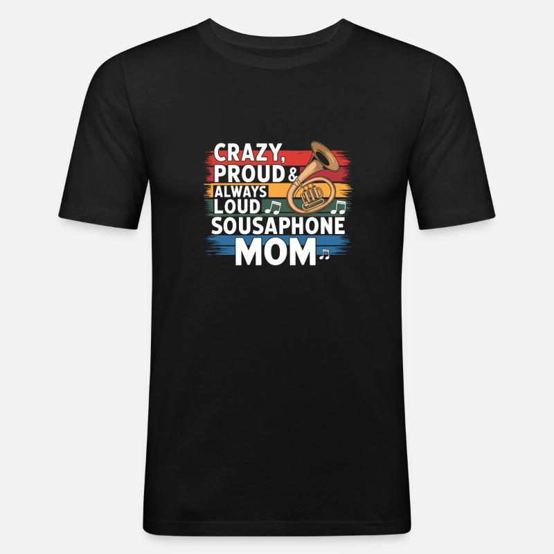Sousaphone - Männer Slim Fit T-Shirt - Schwarz