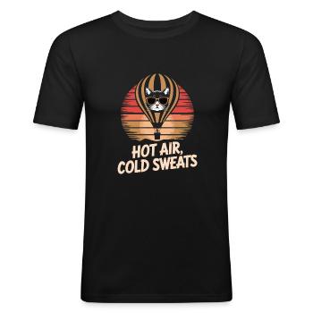 Ballon - T-shirt près du corps Homme - noir - Devant - Nik (191cm)
