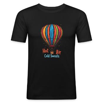 Ballon - T-shirt près du corps Homme - noir - Devant - Nik (191cm)
