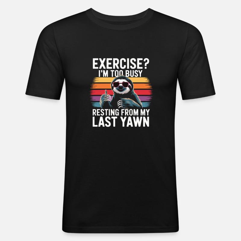Bürohumor - Männer Slim Fit T-Shirt - Schwarz