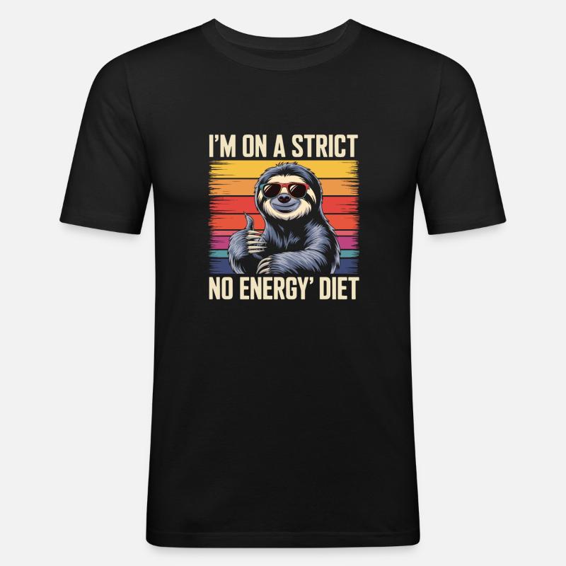 Bürohumor - Männer Slim Fit T-Shirt - Schwarz