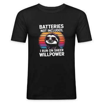 Office humor - Men's Slim Fit T-Shirt - black - Front - Nik (191cm)