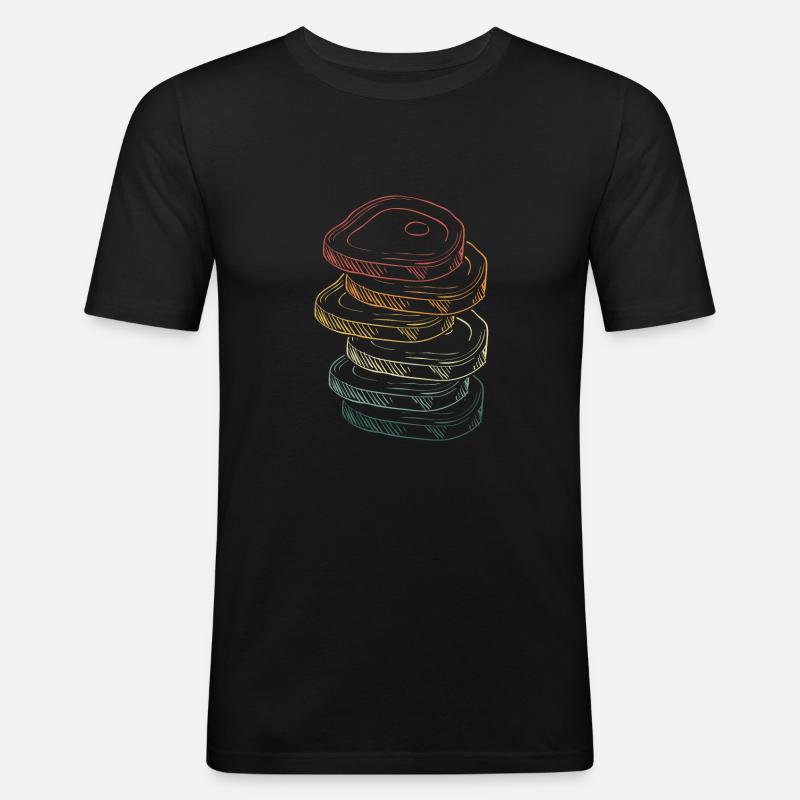 Rindfleisch Bunt Kochen - Männer Slim Fit T-Shirt - Schwarz