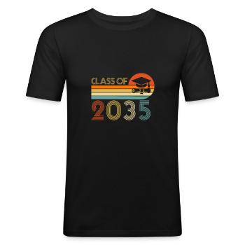 Class Of 2035 First Day Of School Grow With Me - Men's Slim Fit T-Shirt - black - Front - Nik (191cm)