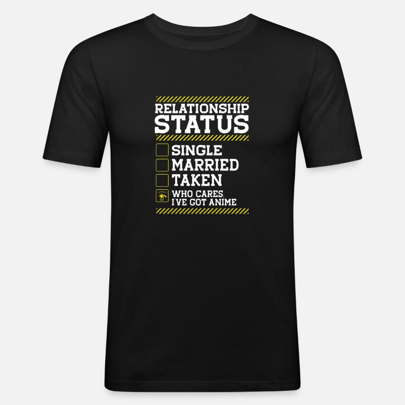 Statut de la relation - T-shirt près du corps Homme - noir