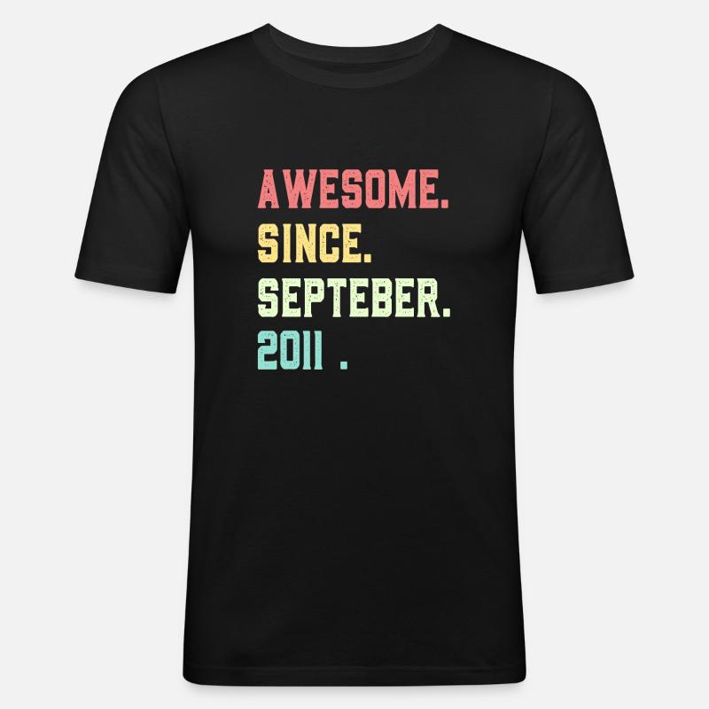Awesome Since September 2011 - Men's Slim Fit T-Shirt - black