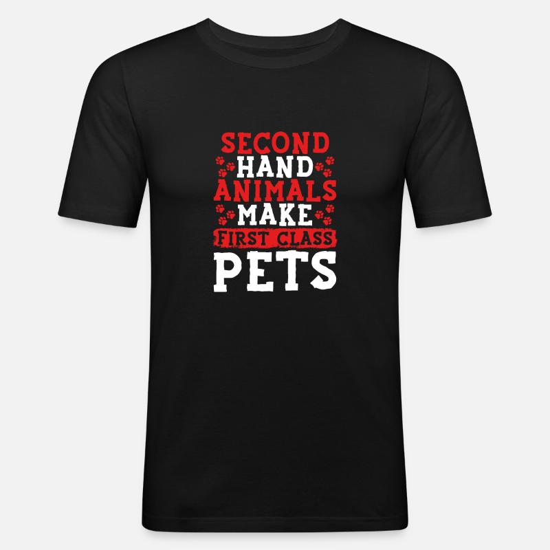 Make first-class pets - Men's Slim Fit T-Shirt - black
