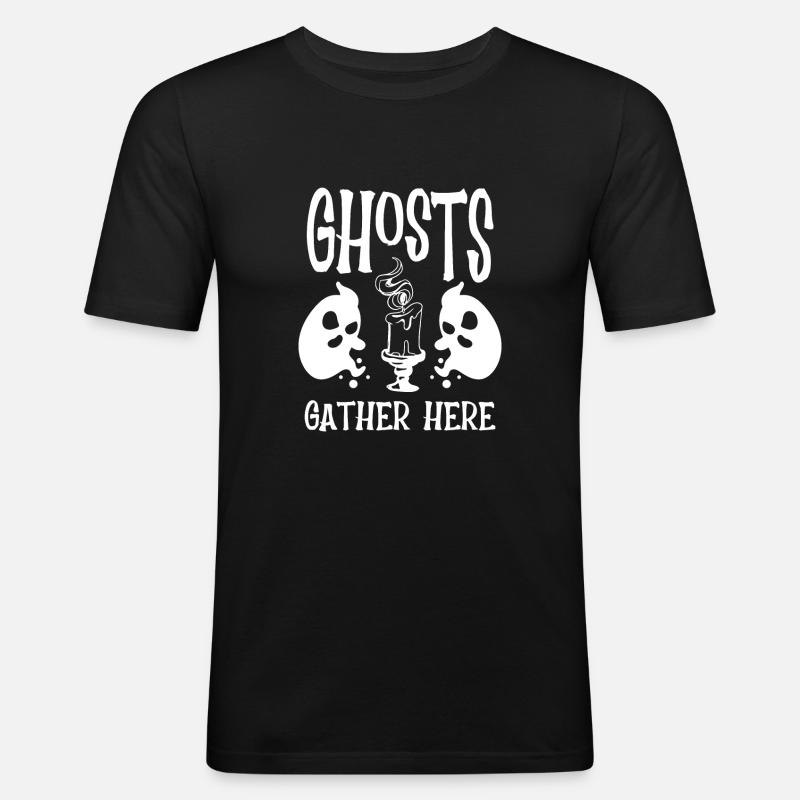 This is where ghosts gather - Men's Slim Fit T-Shirt - black