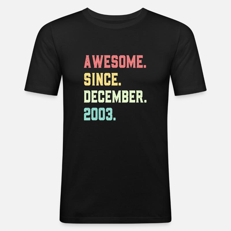 Awesome Since December 2003 - Men's Slim Fit T-Shirt - black