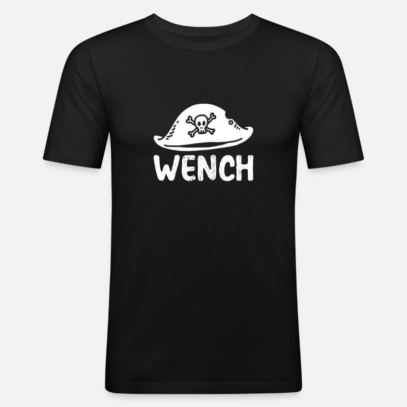 Piratenhut Dirne - Männer Slim Fit T-Shirt - Schwarz