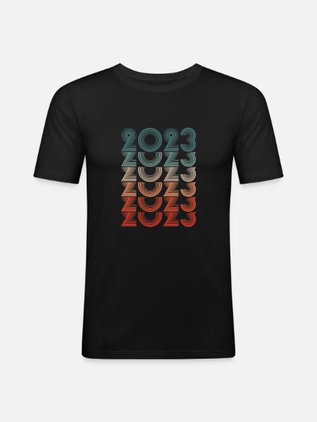 Millésime 2023 - T-shirt près du corps Homme - noir