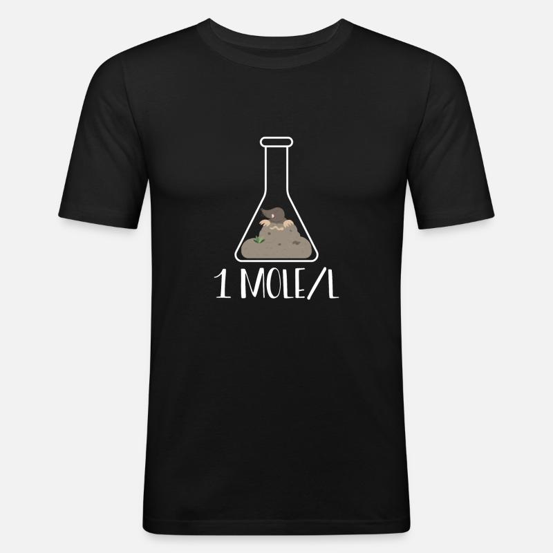 One mole per liter - Men's Slim Fit T-Shirt - black