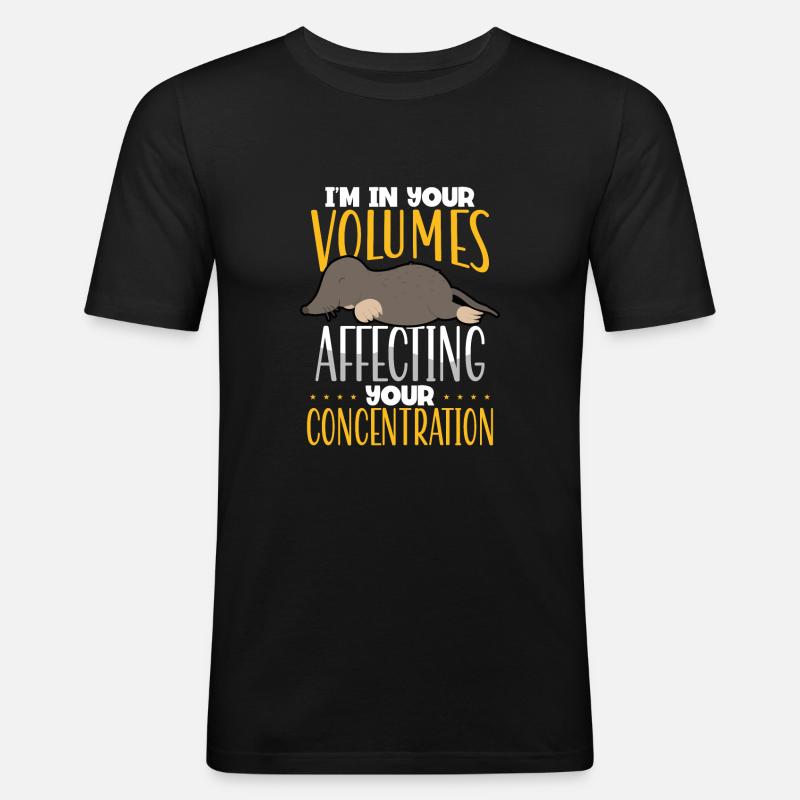 affect your concentration - Men's Slim Fit T-Shirt - black