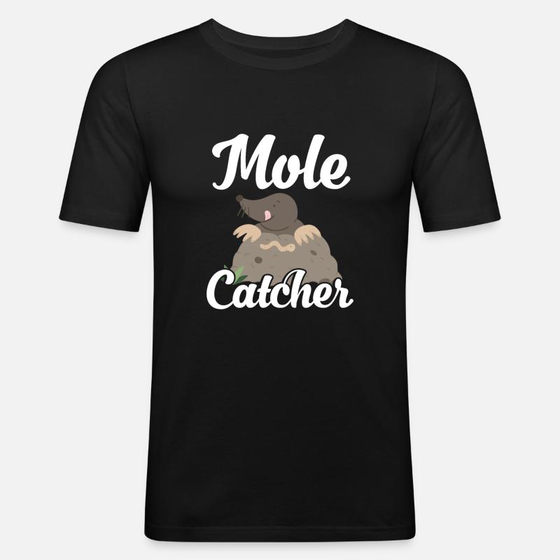 Maulwurfsfänger - Männer Slim Fit T-Shirt - Schwarz