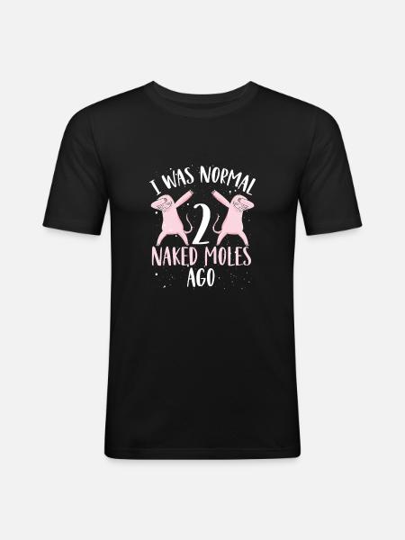 Two dabbing naked moles - Men's Slim Fit T-Shirt - black