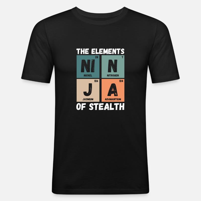 Die Elemente Der Tarnung - Männer Slim Fit T-Shirt - Schwarz